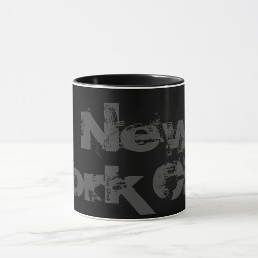 New York City - Coole Tasse in Schwarz und Grau (Zentrum)