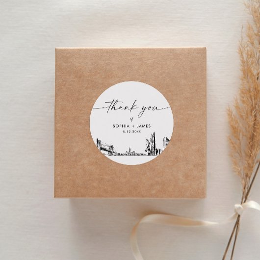 New York City Dankeschön an Sie für 3" (Blatt 6) Runder Aufkleber