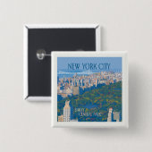New York City | Der Central Park Button (Vorne & Hinten)