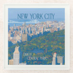 New York City | Der Central Park Glasuntersetzer<br><div class="desc">Anderson Design Group ist eine preisgekrönte Illustrations- und Designfirma in Nashville,  Tennessee. Der Gründer Joel Anderson leitet ein Team talentierter Künstler,  um originale Posterkunst zu kreieren,  die wie Vintage Werbedrucke von den 1920er bis 1960er Jahren aussieht.</div>