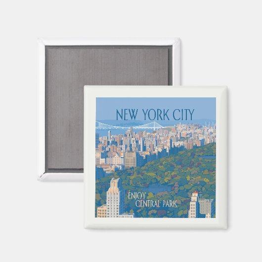 New York City | Der Central Park Magnet (Vorderseite/Rückseite)