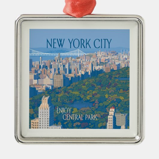 New York City | Der Central Park Ornament Aus Metall (Vorne)