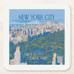 New York City | Der Central Park Rechteckiger Pappuntersetzer<br><div class="desc">Anderson Design Group ist eine preisgekrönte Illustrations- und Designfirma in Nashville,  Tennessee. Der Gründer Joel Anderson leitet ein Team talentierter Künstler,  um originale Posterkunst zu kreieren,  die wie Vintage Werbedrucke von den 1920er bis 1960er Jahren aussieht.</div>
