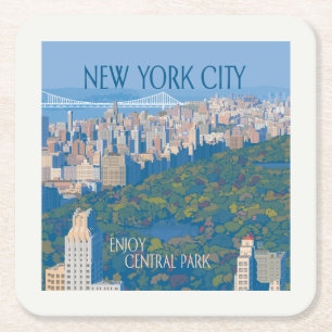 New York City   Der Central Park Rechteckiger Pappuntersetzer