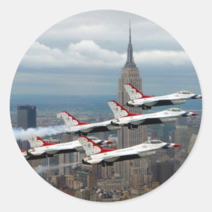 New York City der F-16 Runder Aufkleber