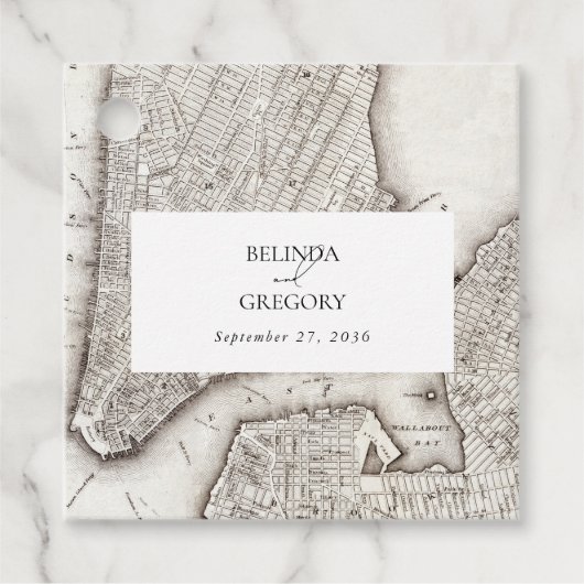 New York City Destination NYC Wedding Geschenkanhänger (Vorderseite)