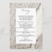 New York City Destination NYC Wedding Itinerary Programm (Rückseite)