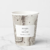 New York City Destination NYC Wedding Pappbecher (Rückseite)