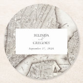 New York City Destination NYC Wedding Runder Pappuntersetzer (Vorderseite)