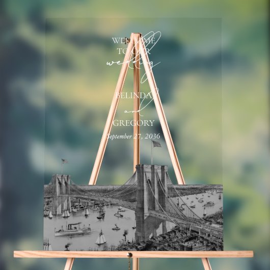 New York City Destination NYC Wedding Welcome Acrylschild (Neutral)