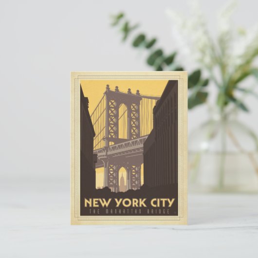 New York City | Die Manhattan-Brücke Postkarte (Stehend Vorderseite)