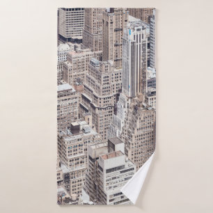New York City diverse architecture, color toned ae Badehandtuch