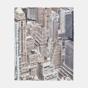 New York City diverse architecture, color toned ae Fleecedecke