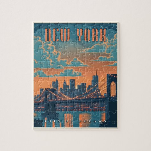 New York City - Eine Vintage Freude Puzzle (Vertikal)