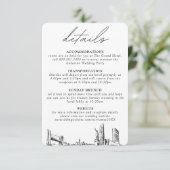 New York City - Eintrittskarte für Hochzeiten Begleitkarte (Stehend Vorderseite)