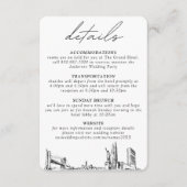 New York City - Eintrittskarte für Hochzeiten Begleitkarte (Vorderseite)