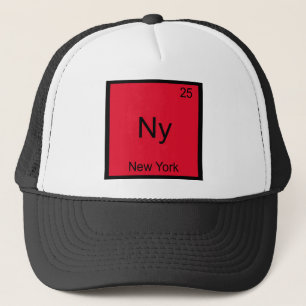 New York City Element Chemistry Symbol T-Shirt Truckerkappe