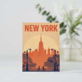 New York City Empire State Building Silhouette Postkarte (Stehend Vorderseite)
