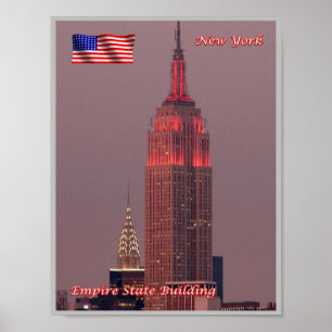 New York City - Empire State Gebäude - USA - Poster