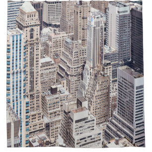 New York City facettenreiche Architektur, farbenfr Duschvorhang
