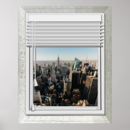 New York City Fake Window View Poster