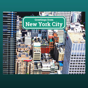 New York City farbenfroh, moderne künstlerische Po Postkarte