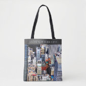 New York City farbenfrohe moderne Dekoration Tasche (Vorderseite)