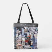 New York City farbenfrohe moderne Dekoration Tasche (Rückseite)