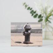 New York City Fire Hydrant Post Card Postkarte (Stehend Vorderseite)