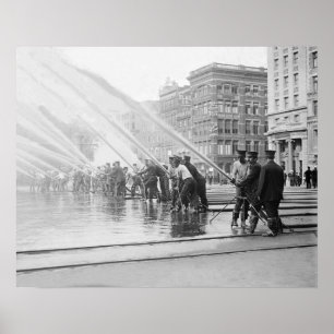 New York City Firemen, 1908. Vintages Foto Poster