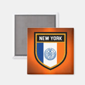 New York City Flag Magnet (Vorderseite/Rückseite)
