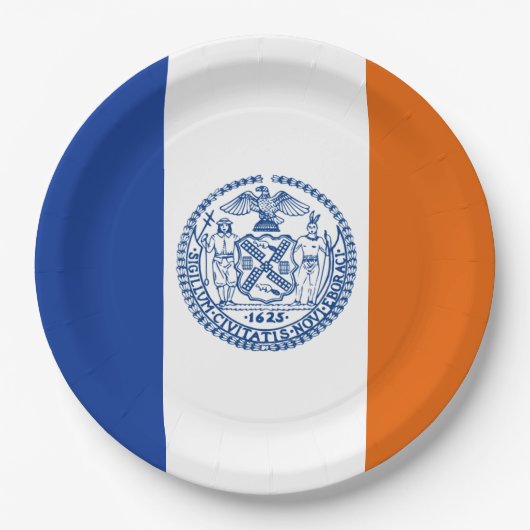 New York City Flag Pappteller (Vorderseite)