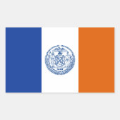 New York City-Flagge Rechteckiger Aufkleber (Vorderseite)