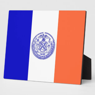 New York City Flaggenplakette Fotoplatte