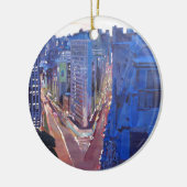 New York City - Flatiron Gebäude nachts Keramikornament (Links)