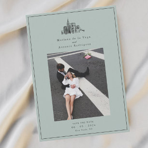 New York City Foto moderne Save the Date Karte
