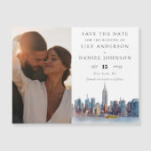 New York City Foto Wedding Save the Date Magneteinladung (Vorderseite)