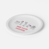 New York City Fourth NYC July 4th Patriotic USA Pappteller (Schrägansicht)