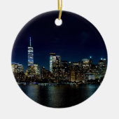 New York City Freedom Tower Skyline Keramik Ornament (Vorne)