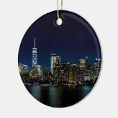 New York City Freedom Tower Skyline Keramik Ornament (Links)