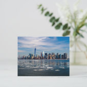 New York City Freedom Tower Skyline Postcard Postkarte (Stehend Vorderseite)