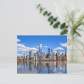 New York City Freedom Tower Skyline Postkarte (Stehend Vorderseite)