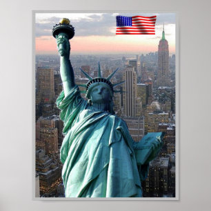 New York City - Freiheitsstatue - Vereinigte Staat Poster