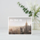 New York City Gebäude Foto Postkarte (Stehend Vorderseite)