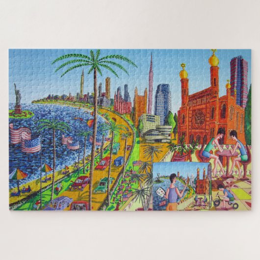 New York City Gemälde Raphael Perez Puzzle (Horizontal)