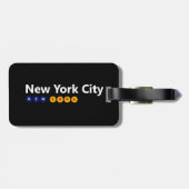 New York City Gepäckanhänger mit Ledergurt (Rückseite horizontal)