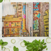 New York City Graffitistandort Geschirrtuch (Gefaltet)