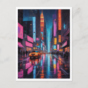 New York City Graphic Art Colorful Abstrakt View Postkarte