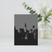 New York City Grau Pop Art Postkarten (Stehend Vorderseite)