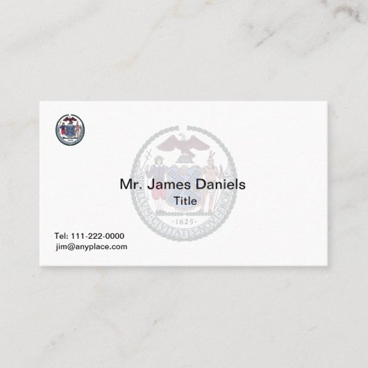 New York City Great Siegel Visitenkarte (Vorderseite)